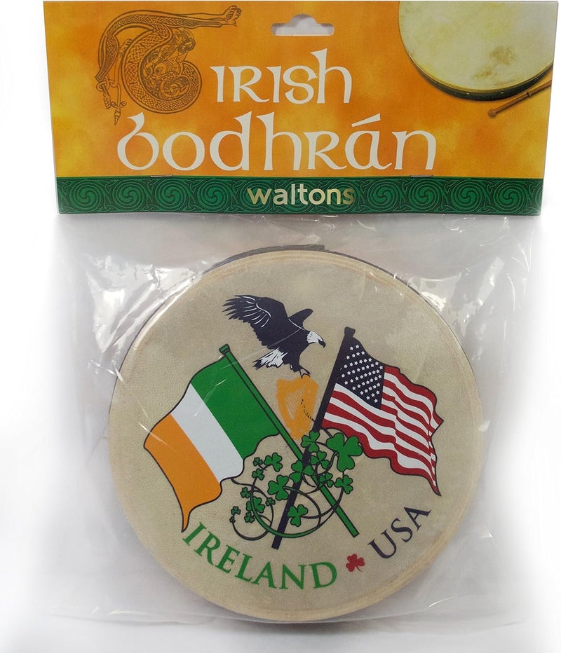 Waltons 8 Inch USA IRELAND Bodhrán - Handcrafted Irish Instrument - Crisp & Musical Tone - Hardwood Beater Included w/Purchase - Image 4